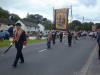 A Pipe band accompanies these Orangemen.