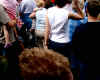 Large crowds turned out. A section of the five-deep crush on the O'Neill Road.