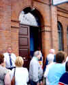 All over for another year. Lingering at the Orange Hall door.