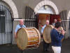 Lambeg Drums at Saintfield.  Notice the female fifer.