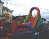 children on the bouncy slide