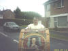 Calton 221 roadie and photographer has a go on the Lambeg.