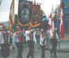 Canadian and Ulster bannerettes march side-by-side.